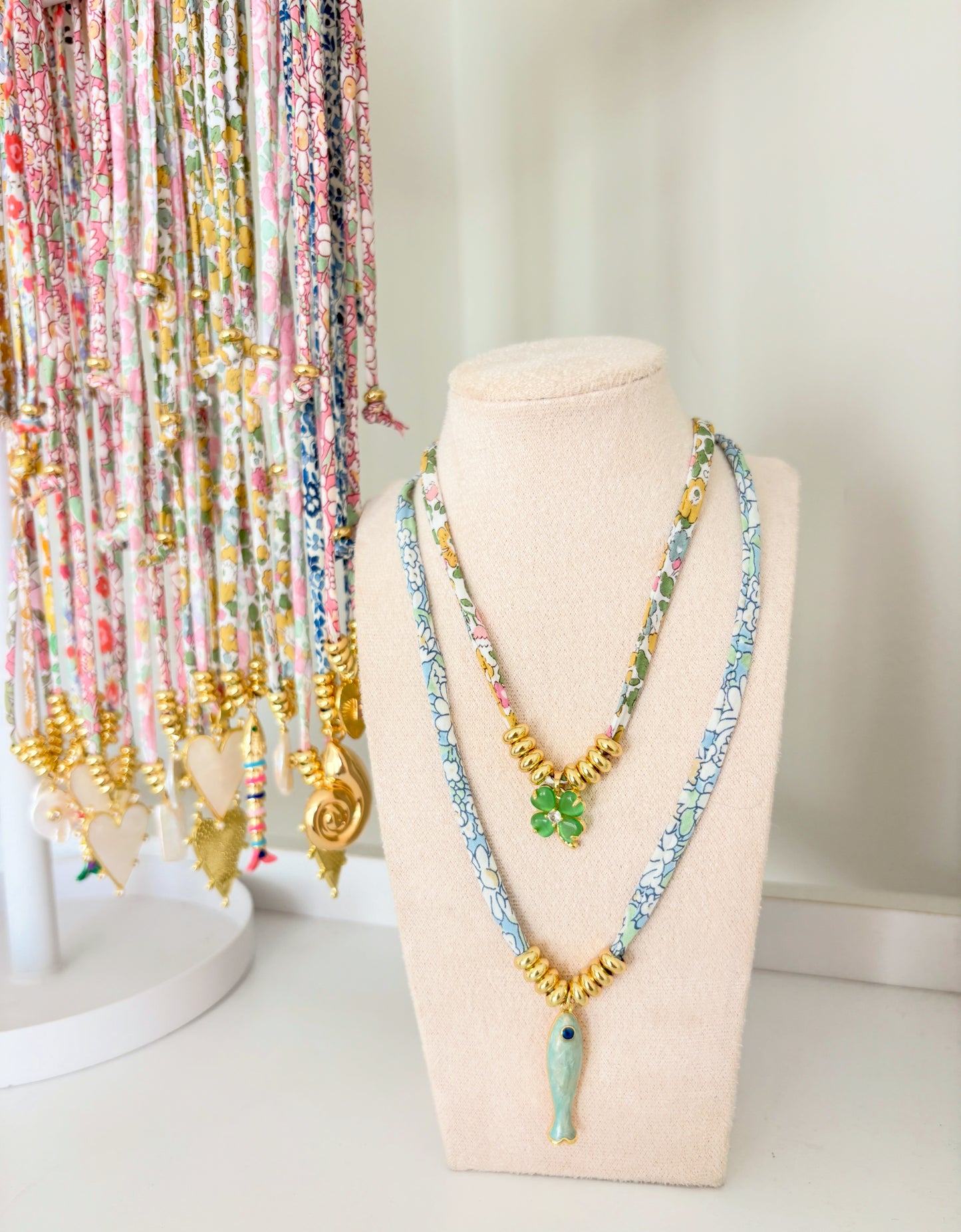 Liberty of London Cord Necklace — Multi Pearl