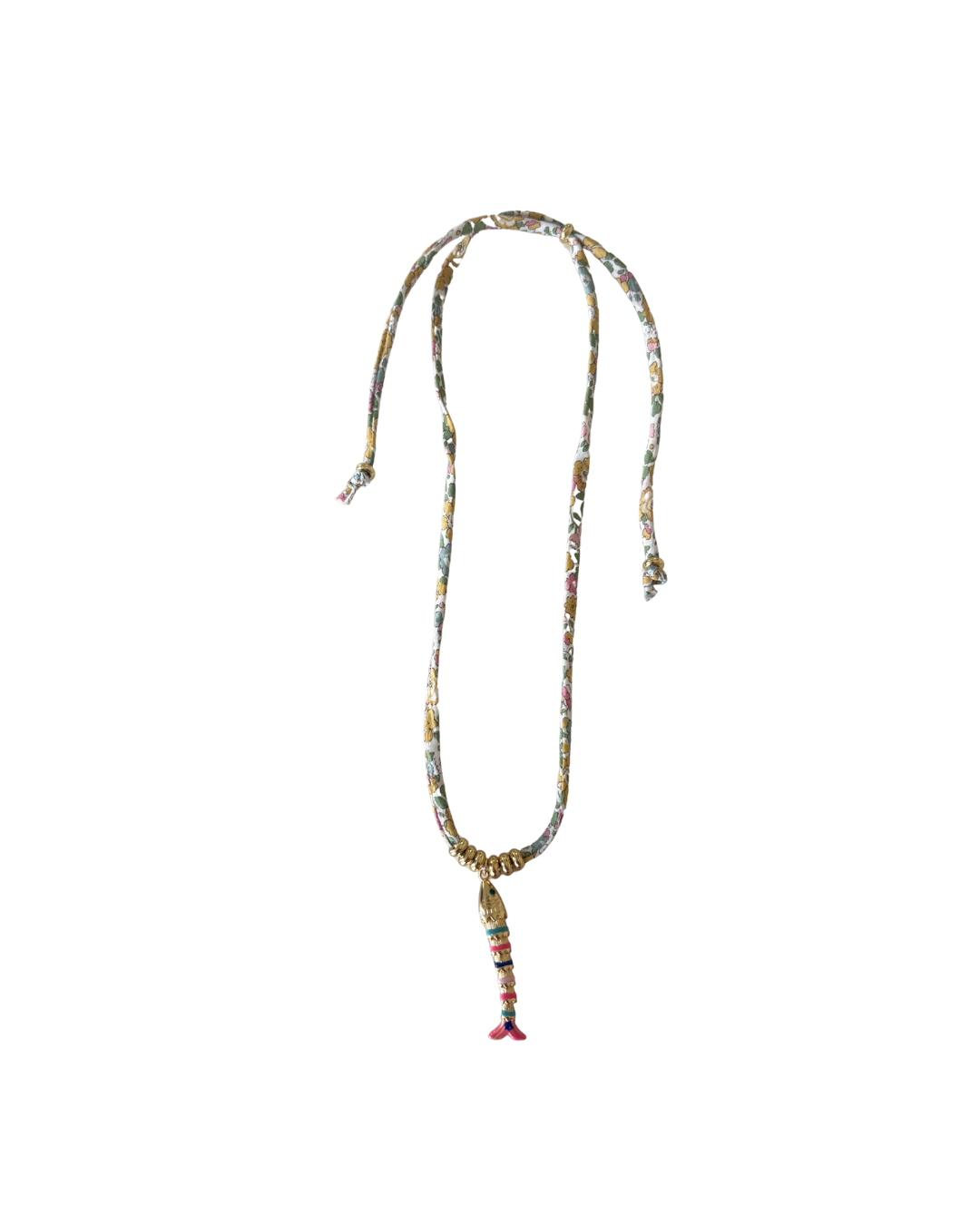 Liberty of London Cord Necklace — Multi Pink Fish