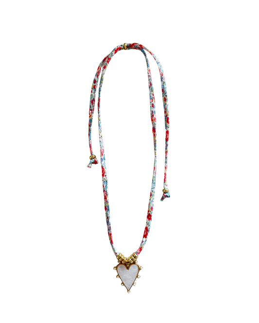 Liberty of London Cord Necklace - Pearl Heart