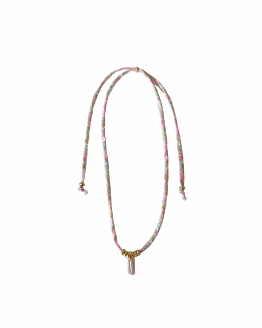 Liberty of London Cord Necklace — Pink Pearl