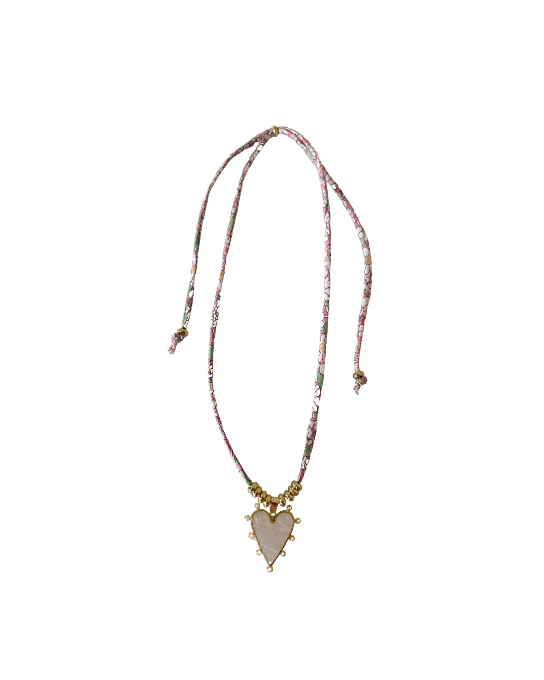 Liberty of London Cord Necklace — Pink Heart