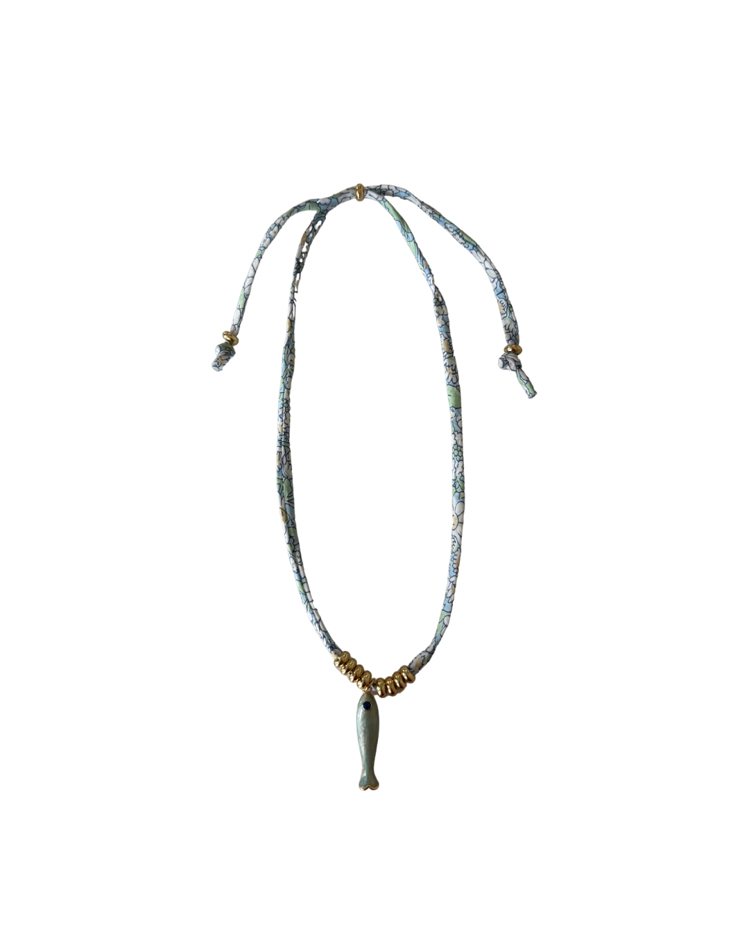 Liberty of London Cord Necklace — Blue Fish