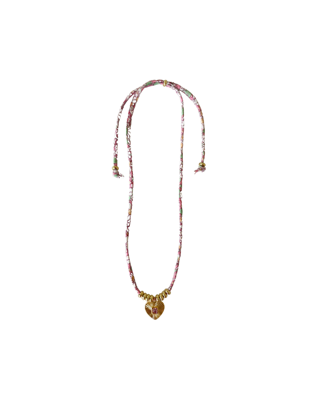 Liberty of London Cord Necklace — Pink Heart