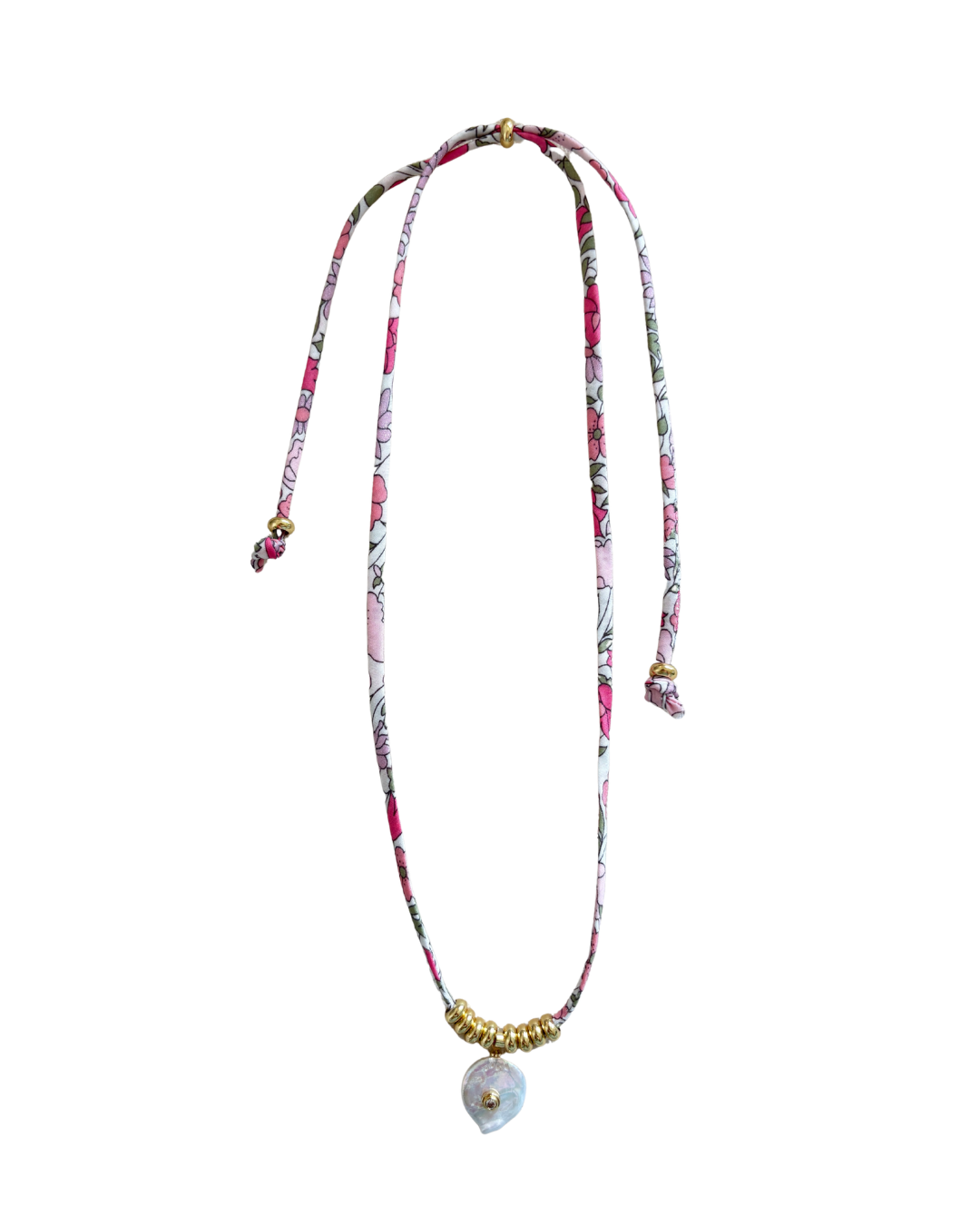 Liberty of London Cord Necklace - Pearl Coin