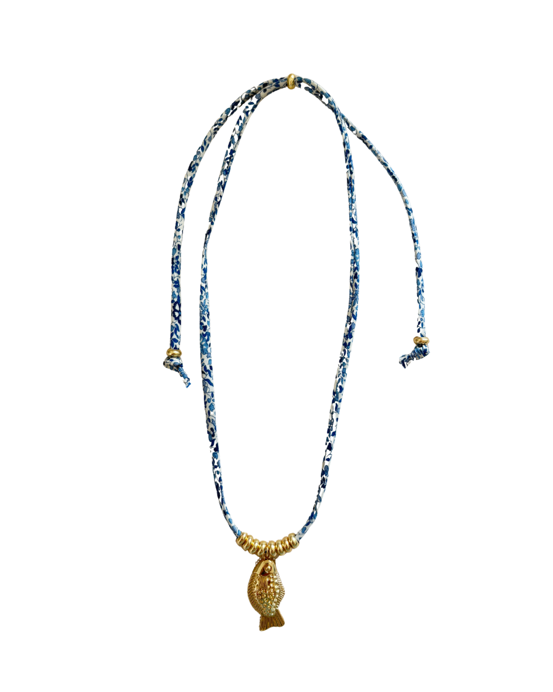 Liberty of London Cord Necklace - Blue Fish