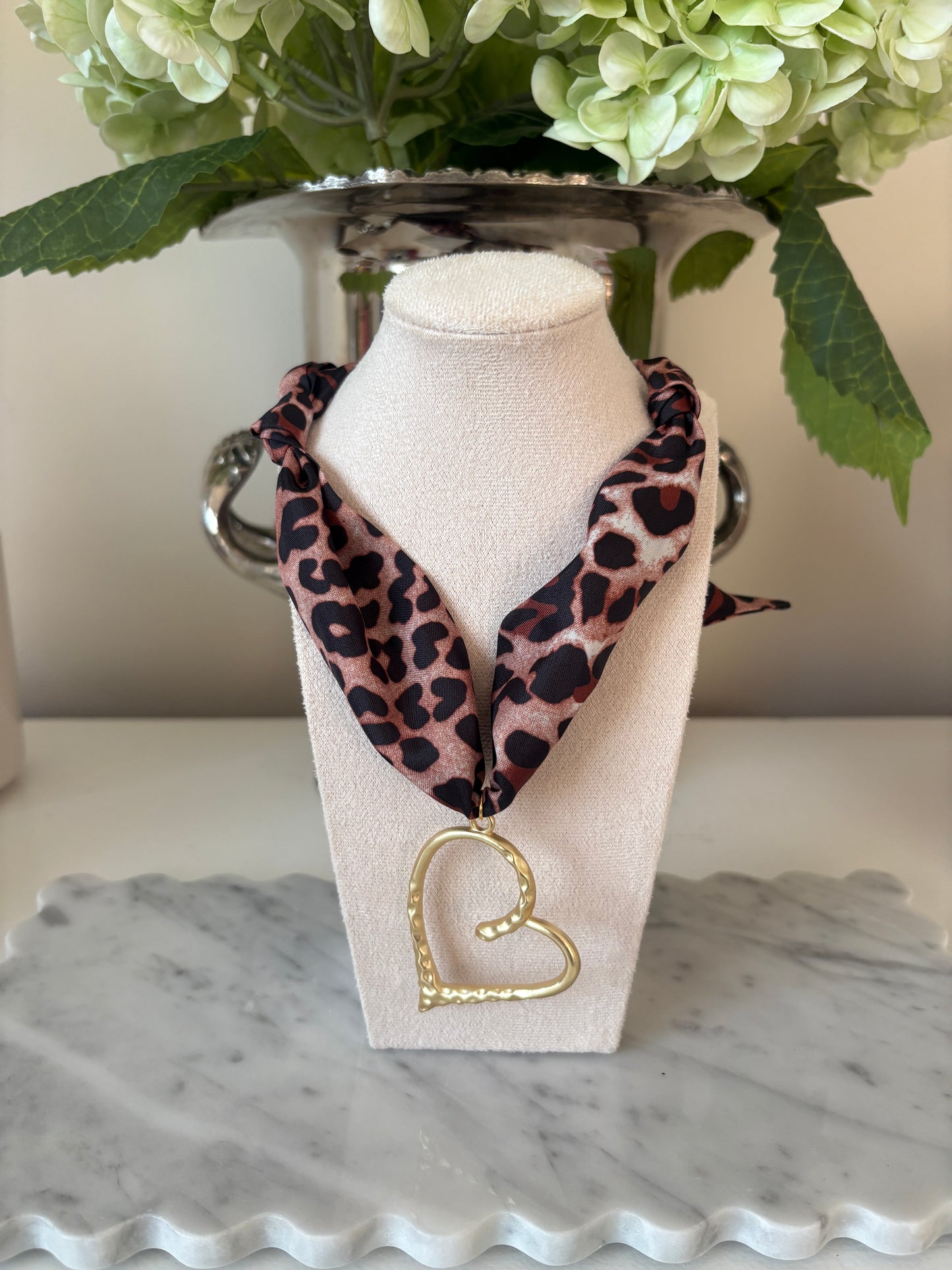 Cheetah Girl Scarf Necklace