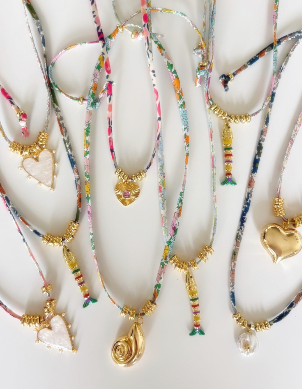 Liberty of London Cord Necklace - Puffy Heart Pendant