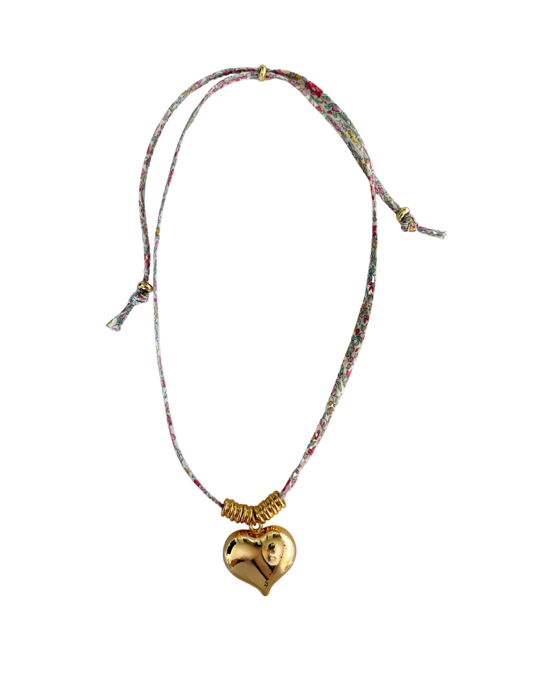 Liberty of London Cord Necklace - Puffy Heart Pendant